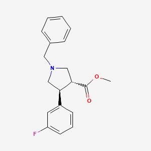 molecular formula C19H20FNO2 B1434694 methyl (3R,4S)-1-benzyl-4-(3-fluorophenyl)pyrrolidine-3-carboxylate CAS No. 698358-91-7