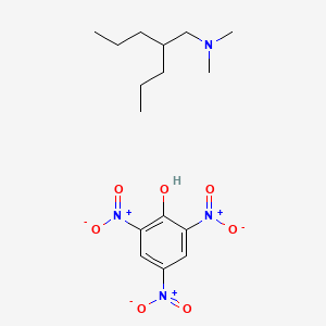 molecular formula C16H26N4O7 B14346945 N,N-dimethyl-2-propylpentan-1-amine;2,4,6-trinitrophenol CAS No. 93153-87-8
