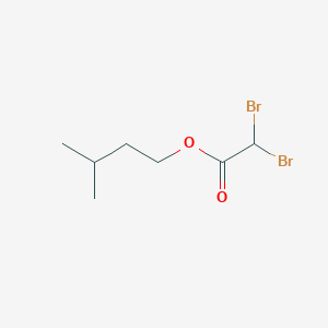 molecular formula C7H12Br2O2 B14346952 Acetic acid, dibromo, 3-methylbutyl ester CAS No. 90380-63-5