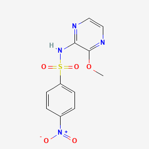 molecular formula C11H10N4O5S B1434697 N-(3-methoxypyrazin-2-yl)-4-nitrobenzenesulfonamide CAS No. 94625-43-1