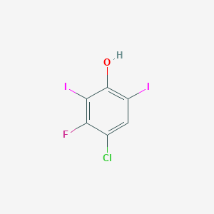 molecular formula C6H2ClFI2O B1434699 4-Chloro-3-fluoro-2,6-diiodophenol CAS No. 1934698-30-2