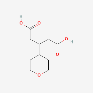 molecular formula C10H16O5 B1434701 3-(Tetrahydro-4H-pyran-4-yl)pentanedioic acid CAS No. 1798310-47-0