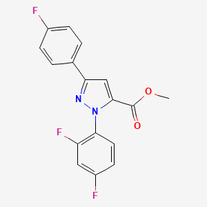 molecular formula C17H11F3N2O2 B1434702 Methyl 1-(2,4-difluorophenyl)-3-(4-fluorophenyl)-1H-pyrazole-5-carboxylate CAS No. 1202029-46-6