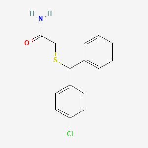 molecular formula C15H14ClNOS B14347022 2-{[(4-Chlorophenyl)(phenyl)methyl]sulfanyl}acetamide CAS No. 90280-18-5
