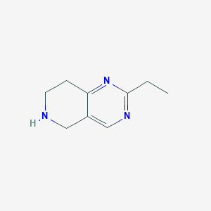 molecular formula C9H13N3 B1434704 2-Ethyl-5,6,7,8-tetrahydropyrido[4,3-d]pyrimidine CAS No. 1598036-14-6