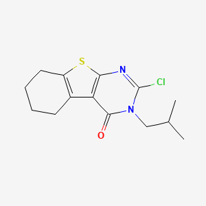molecular formula C14H17ClN2OS B1434706 2-Chloro-3-isobutyl-5,6,7,8-tetrahydrobenzo[4,5]thieno[2,3-d]pyrimidin-4(3H)-one CAS No. 1707375-75-4