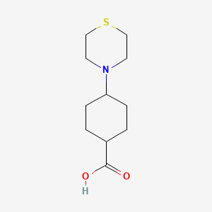 molecular formula C11H19NO2S B1434707 4-Thiomorpholinocyclohexanecarboxylic acid CAS No. 1713174-18-5