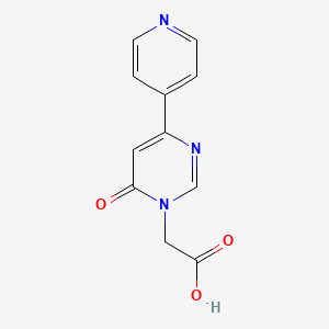 B1434709 2-(6-oxo-4-(pyridin-4-yl)pyrimidin-1(6H)-yl)acetic acid CAS No. 1713174-01-6