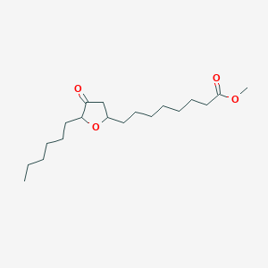 molecular formula C19H34O4 B14347116 Methyl 8-(5-hexyl-4-oxooxolan-2-YL)octanoate CAS No. 90735-25-4