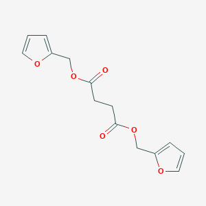 molecular formula C14H14O6 B14347137 Bis[(furan-2-yl)methyl] butanedioate CAS No. 94245-64-4