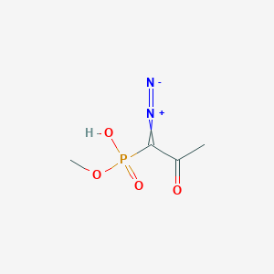 molecular formula C4H7N2O4P B1434716 Methyl hydrogen (1-diazo-2-oxopropyl)phosphonate CAS No. 766475-74-5