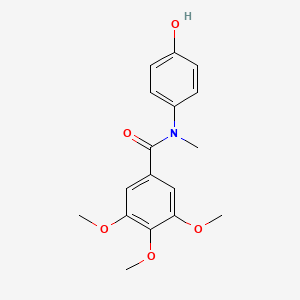 molecular formula C17H19NO5 B14347294 N-(4-Hydroxyphenyl)-3,4,5-trimethoxy-N-methylbenzamide CAS No. 97954-47-7