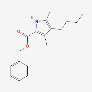 molecular formula C18H23NO2 B14347453 Benzyl 4-butyl-3,5-dimethyl-1H-pyrrole-2-carboxylate CAS No. 93341-72-1