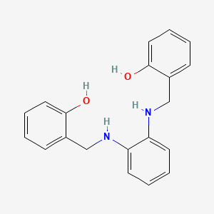 molecular formula C20H20N2O2 B14347551 Phenol, 2,2'-[1,2-phenylenebis(iminomethylene)]bis- CAS No. 90884-17-6