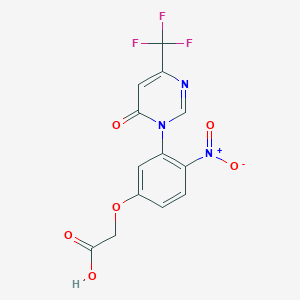 2-(4-nitro-3-(6-oxo-4-(trifluoromethyl)pyrimidin-1(6H)-yl)phenoxy)acetic acid