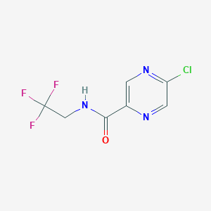 molecular formula C7H5ClF3N3O B1434773 5-Chloro-pyrazine-2-carboxylic acid (2,2,2-trifluoro-ethyl)-amide CAS No. 1691930-69-4