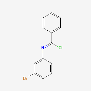 molecular formula C13H9BrClN B14347737 N-(3-Bromophenyl)benzenecarboximidoyl chloride CAS No. 91481-90-2