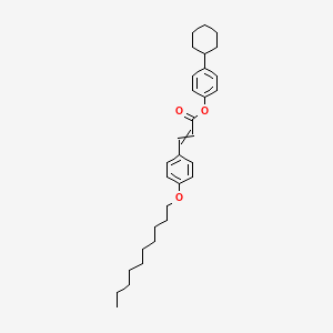 molecular formula C31H42O3 B14347778 4-Cyclohexylphenyl 3-[4-(decyloxy)phenyl]prop-2-enoate CAS No. 90491-80-8