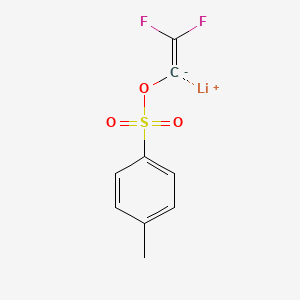 molecular formula C9H7F2LiO3S B14347816 lithium;2,2-difluoroethenyl 4-methylbenzenesulfonate CAS No. 93523-64-9