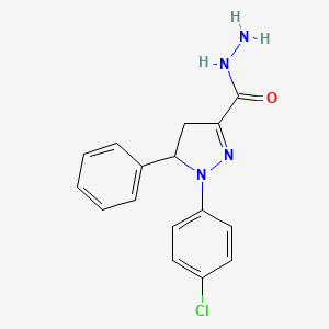 1-(4-Chlorophenyl)-5-phenyl-4,5-dihydro-1H-pyrazole-3-carbohydrazide