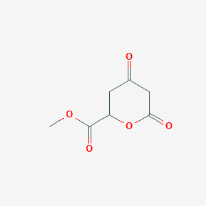 molecular formula C7H8O5 B14347823 Methyl 4,6-dioxooxane-2-carboxylate CAS No. 92687-11-1