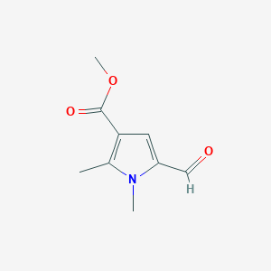 molecular formula C9H11NO3 B1434816 methyl 5-formyl-1,2-dimethyl-1H-pyrrole-3-carboxylate CAS No. 1803581-90-9