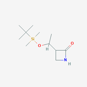 molecular formula C11H23NO2Si B143482 3-[1-[[tert-Butyldimethylsilyl]oxy]ethyl]azetidin-2-one CAS No. 126748-42-3