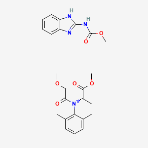 molecular formula C24H30N4O6 B14348224 Carbendazim/Metalaxyl CAS No. 92981-24-3