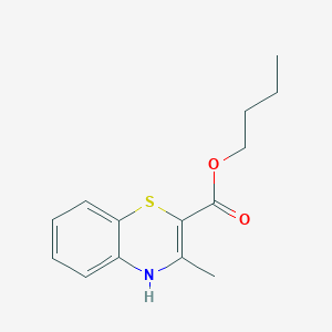 molecular formula C14H17NO2S B14348271 Butyl 3-methyl-4H-1,4-benzothiazine-2-carboxylate CAS No. 90252-67-8