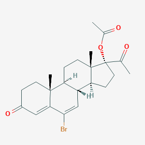 molecular formula C23H29BrO4 B143483 6-溴-3,20-二氧孕-4,6-二烯-17-乙酸酯 CAS No. 15251-04-4