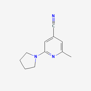 2-Methyl-6-(pyrrolidin-1-yl)pyridine-4-carbonitrile