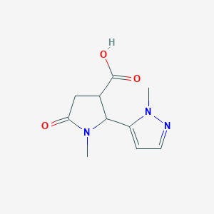 1-methyl-2-(1-methyl-1H-pyrazol-5-yl)-5-oxopyrrolidine-3-carboxylic acid