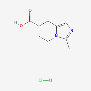 3-methyl-5H,6H,7H,8H-imidazo[1,5-a]pyridine-7-carboxylic acid hydrochloride