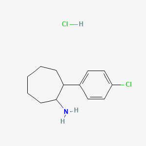 2-(4-Chlorophenyl)cycloheptan-1-amine hydrochloride