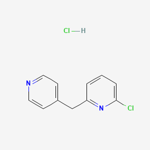 2-Chloro-6-[(pyridin-4-yl)methyl]pyridine hydrochloride