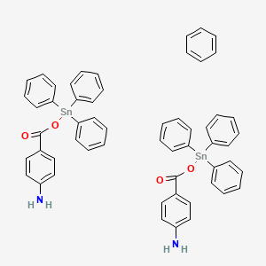 molecular formula C56H48N2O4Sn2 B14348651 Benzene;triphenylstannyl 4-aminobenzoate CAS No. 91239-81-5