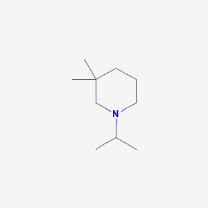 molecular formula C10H21N B143487 3,3-Dimethyl-1-propan-2-ylpiperidine CAS No. 125943-35-3