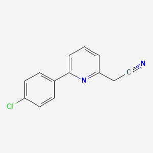 molecular formula C13H9ClN2 B1434875 2-(6-(4-Chlorophenyl)pyridin-2-yl)acetonitrile CAS No. 23168-76-5