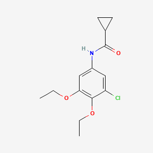 molecular formula C14H18ClNO3 B14348804 N-(3-Chloro-4,5-diethoxyphenyl)cyclopropanecarboxamide CAS No. 90257-04-8