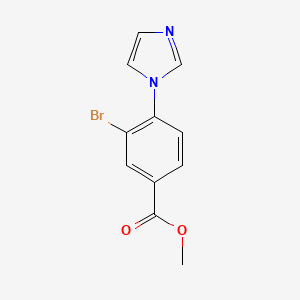 molecular formula C11H9BrN2O2 B1434886 Methyl 3-bromo-4-(1h-imidazol-1-yl)benzoate CAS No. 1800489-57-9