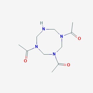 molecular formula C10H18N4O3 B14348874 1,1',1''-(1,3,5,7-Tetrazocane-1,3,5-triyl)tri(ethan-1-one) CAS No. 90523-28-7