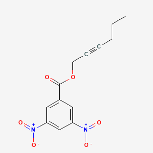 molecular formula C13H12N2O6 B14348891 Hex-2-ynyl 3,5-dinitrobenzoate CAS No. 91803-12-2