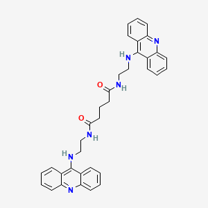 molecular formula C35H34N6O2 B14348931 N,N'-Bis(2-(9-acridinylamino)ethyl)pentanediamide CAS No. 98502-80-8