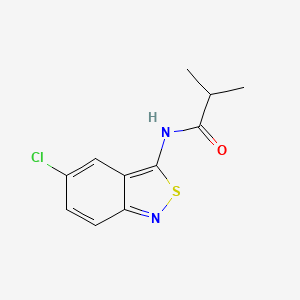 molecular formula C11H11ClN2OS B14349020 N-(5-Chloro-2,1-benzothiazol-3-yl)-2-methylpropanamide CAS No. 91991-17-2