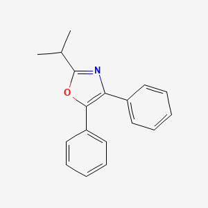 molecular formula C18H17NO B14349028 Oxazole, 2-(1-methylethyl)-4,5-diphenyl- CAS No. 95275-72-2