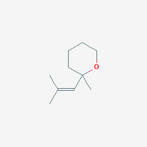 molecular formula C10H18O B14349073 2-Methyl-2-(2-methylprop-1-en-1-yl)oxane CAS No. 97746-88-8