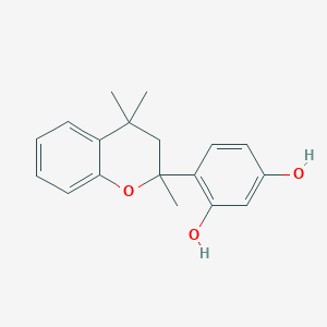 molecular formula C18H20O3 B14349131 4-(2,4,4-Trimethyl-3,4-dihydro-2H-1-benzopyran-2-yl)benzene-1,3-diol CAS No. 94363-82-3