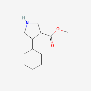 molecular formula C12H21NO2 B1434933 Methyl 4-cyclohexylpyrrolidine-3-carboxylate CAS No. 1592469-97-0