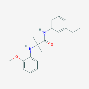 molecular formula C19H24N2O2 B14349458 N-(3-Ethylphenyl)-N~2~-(2-methoxyphenyl)-2-methylalaninamide CAS No. 90304-65-7