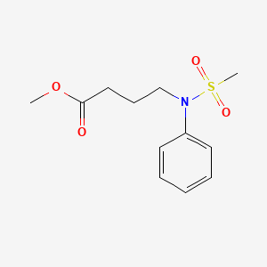 molecular formula C12H17NO4S B1434947 Methyl 4-[(methylsulfonyl)(phenyl)amino]butanoate CAS No. 1858255-01-2
